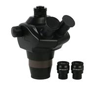 Kit di accessori per microscopio Microscopio stereo binoculare trinoculare nero 8x-50x. Zoom confocale continuo Vetrini per microscopio (Color : Trinocular)