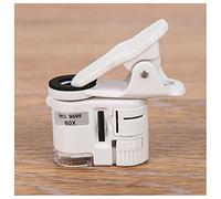 Kit di Accessori per microscopio Microscopio Tascabile a Clip 60x, con Clip Cellulare Vetrini per microscopio (Color : 1pcs)