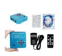 Kit di accessori per microscopio Microscopio video digitale. PORTATO Lampada delluminatore ad anello Camera Continus Zoom 130x 180x Vetrini per microscopio (Color : Suit A)