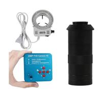 Kit di accessori per microscopio Microscopio video digitale. PORTATO Lampada delluminatore ad anello Camera Continus Zoom 130x 180x Vetrini per microscopio (Color : Suit D)
