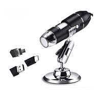 Kit di accessori per microscopio Regolabile 160. 0x LED. Macchina fotografica digitale for microscopio USB Zoom lente d'ingrandimento USB Microscopio Vetrini per microscopio (Color : 1600X 3 in 1)
