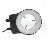 Kit di accessori per microscopio Regolabile 56/144 LED Microscopio Illuminatore a luce ad anello Lampada for industria Stereo Trinocular Microscope Video Magnifier 110V 220V Vetrini per microscopio(US
