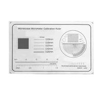 Kit di accessori per microscopio Righello di calibrazione del micrometro del microscopio ANIMALE DOMESTICO Scala della linea della griglia che misura misura a forma rotonda Vetrini per microscopio