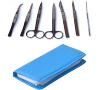 Kit di accessori per microscopio, set di 7 strumenti di dissezione per uso in laboratorio, strumenti essenziali in acciaio inossidabile per la preparazione di campioni e microscopia biologica