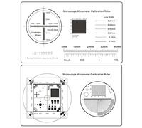 Kit di accessori per microscopio Soft Righello Microscopio Micrometro Micrometro Calibrazione linea Diametro Larghezza Diametro particella Strumento di misurazione Vetrini per microscopio