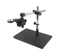 Kit di accessori per microscopio Tabella microscopio regolabile Porta del supporto di lavoro + supporto anello da 50 mm + braccio metallico regolabile Vetrini per microscopio