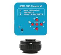 Kit di accessori per microscopio USB 2K 48MP Microscopio stereo for microscopio digitale elettronico industriale 0.5 x 0.35 microscopio stereo trinoculare Vetrini per microscopio(Camera - 0.5x)