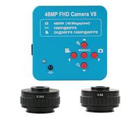 Kit di accessori per microscopio USB 2K 48MP Microscopio stereo for microscopio digitale elettronico industriale 0.5 x 0.35 microscopio stereo trinoculare Vetrini per microscopio(Camera - 0.35x 0.5x)