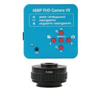 Kit di accessori per microscopio USB 2K 48MP Microscopio stereo for microscopio digitale elettronico industriale 0.5 x 0.35 microscopio stereo trinoculare Vetrini per microscopio(Camera - 0.35x)