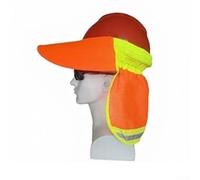 Kit di accessori per parasole per elmetto rigido standard, visiera a doppia falda, con mantello in rete traspirante, ghetta in seta di ghiaccio, per lavori all'aperto, costruzione, giardinaggio