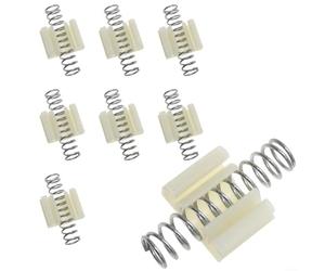 Kit di accessori per porta bifold e molla in acciaio, clip in nylon e plastica per ante pieghevoli dell'armadio, riparazione e sostituzione di parti danneggiate perse,