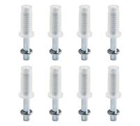 Kit di accessori per porte a due pieghe per ante dell'armadio, 8 pezzi, adatto per porte spesse 3,5 cm, struttura in acciaio e nylon, rotazione regolare