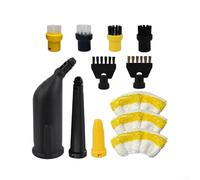 Kit di accessori per pulitore a vapore compatibile con Karcher Sc1sc2sc4sc5 macinazione a vapore, con spazzola in nylon e coperture in panno per angoli (A)