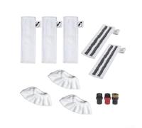 Kit di accessori per pulitore a vapore compatibile per Karcher Sc1sc2sc4sc5 macinazione a vapore, con spazzola in nylon e coperture in panno per angoli (F)