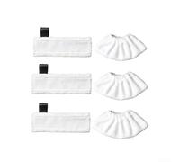 Kit di accessori per pulitore a vapore compatibile per Karcher Sc1sc2sc4sc5 macinazione a vapore, con spazzola in nylon, coperture in panno per angoli (H)