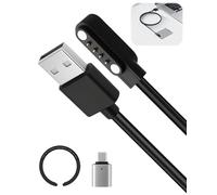 Kit di accessori per registratore vocale per PLAUD Note AI Cavo di ricarica USB magnetico da 0,6 m di ricambio per interfaccia caricabatterie a 4 pin Cuffie a conduzione ossea Include anello magnetico
