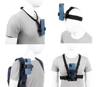 Kit di accessori per riprese in prima persona con supporto per telefono PellKing con supporto per torace/supporto per testa/supporto per collo/su