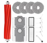 Kit di accessori per Roborock Qrevo Plus/QRevo MaxV/QRevo Pro/Qrevo S robot aspirapolvere, 1 spazzola a rullo, 2 filtri,4 panni mocio,4 spazzole laterali, 2 sacchetti per la polvere, 1 spazzola per la
