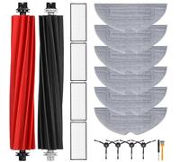 Kit di Accessori per Roborock S8+/S8 Plus/S8 Pezzi di Ricambio per Aspirapolvere con 6 Panni per Mocio Antibatteriche Agli Ioni d'argento, 4 Filtri, 4 Spazzole Laterali, 2 Spazzole Principali