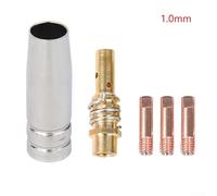 Kit di accessori per saldatore MIG 15AK 5 pezzi con punte di contatto 0 8/1 0mm M6 diffusore gas ugello gas adatto per MB per saldatrici MIG 200 NB 200 NB 180 (1,0 mm)