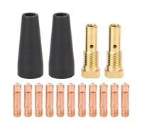 Kit di accessori per saltura PTFE per ugelli senza gas diffusore in ottone Elettrodo in rame per saltori MIG