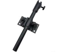 Kit di accessori per scatola da pesca con supporto per canna da pesca e vassoio per esche, set da tre pezzi realizzato con materiali in lega di alluminio e magnesio resistenti alla ruggine (nero)