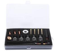 Kit di accessori per torcia di saldatura Ugello in vetro ad alta temperatura Morsetto in ottone al tungsteno Anello in silicone per pistola per saldatura ad argon WP 17 18 26