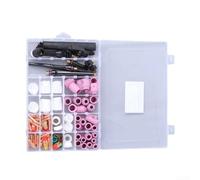 Kit di accessori per torcia TIG 123 pezzi per torcia WP-17 WP-18 WP-26 ugello in allumina per lente a gas tozza funzionamento affidabile a bassa temperatura