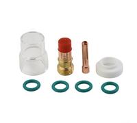 Kit di accessori per torcia TIG da 8 pezzi per WP-17 WP-18 WP-26 con tazza in vetro resistente al calore #12 per lente a gas tozza pinza corpo pinza O ring e isolante