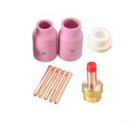 Kit di accessori per torcia TIG per saldatura TIG WP17 WP18 WP26 TIG, lente a gas grande, tazza di allumina, pinza da 3,2 mm