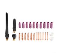 Kit di accessori per torcia TIG per torce WP-17, WP-18, WP-26, 27 pezzi, include ugelli, pinze, corpi lenti a gas, retro e guarnizioni, grado industriale