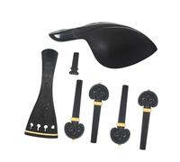 kit di accessori per violino 4/4 Accessori Per Violino In Ebano Parti 4 Pezzi/set Cordiera+piroli+Puntali+Mentoniera Accessori Per Strumenti A Corda