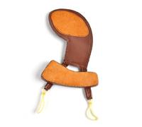 kit di accessori per violino Accessori Per Mentoniera Per Violino In Pelle Imbottitura Morbida Per Mentoniera(Brown,1/2-1/4)