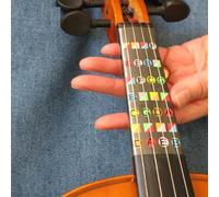 kit di accessori per violino Strumenti Di Apprendimento Per Principianti Del Violino 4/4 Tastiera Per Violino Adesivi Per Note Di Accordi Etichette Per Marcatori Di Tasti Multicolore