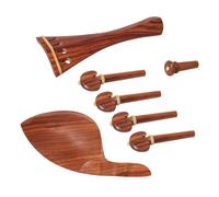 kit di accessori per violino Violin 4-piece Set Mahogany Inlaid Boxwood Chin Rest Tail Plate Tail Pin String Pin Violin Accessories