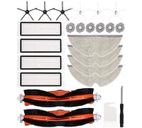 Kit di Accessori per Xiaomi Roborock S50 S51 S55 S5 S6 Parti di Ricambio per Xiaomi Aspirapolvere 2 Spazzola Principale,6 Spazzola Laterale,4 HEPA Filter,4 Panni Mop,2 Strumento,6 Nucleo d'Acqua