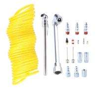Kit di accessori professionali per compressore d'aria, 20 pezzi, con tubo di riavvolgimento e soffiaggio, per gonfiare e pulire gli accessori per il gonfiaggio