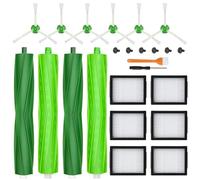 Kit di Accessori Ricambi per iRobot Roomba E&I Serie E5 E6 E7 i3 i3+ i4 i4+ i6 i6+ i7 i7+ i8 i8+ Aspirapolvere, 2 Set di Spazzole in Gomma,6 Spazzole Laterali, 6 HEPA Filtro
