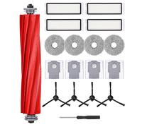 Kit di Accessori Ricambi per Roborock Q Revo,4 Spazzole Laterali, 4 Filtri, 4 Sacchetti di Raccolta Della Polvere, 4 Stracci, 1 Spazzola a Rullo