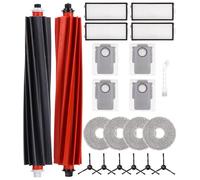 Kit di Accessori Ricambi per Roborock Q Revo master/Q Revo Slim,1 Paio di Spazzole Principali, 4 Filtri, 4 Sacchetti di Polvere, 4 Panni, 6 Spazzole Laterali, 1 Spazzola Piccola