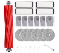 Kit di Accessori Ricambi per Roborock Q Revo S/Q Revo MaxV/Q Revo PRO,1 Spazzola Principale, 6 Sacchetti di Polvere, 6 Panni, 6 Spazzole Laterali, 4 Filtri, 1 Spazzola Piccola