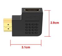 Kit di adattatori angolati con supporto HDMI 4K, elevata larghezza di banda e compatibilità con diverse risoluzioni per una connettività senza