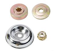 Kit di adattatori in metallo per testina decespugliatore a corde, dado di bloccaggio da 8 mm, protezione da 65 mm, compatibile con parti decespugliatore CG260/CG330/CG430/CG520
