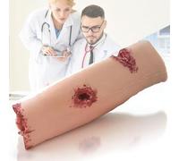 Kit di addestramento per il controllo dell'emorragia con 4 ferite simulate, modello di ferita alla parte inferiore della gamba, per la formazione sulla cura delle ferite e il controllo dell'emorragia