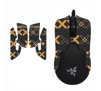 Kit di adesivi antiscivolo professionali per mouse compatibili con mouse da gioco Razer Viper Ultimate, nero e oro metà