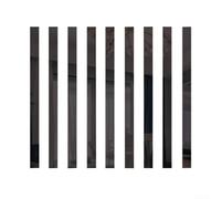 Kit di adesivi da parete a specchio acrilico a mosaico a striscia lunga, 10 pezzi, per migliorare il design di interni su superfici lisce per pareti interne (nero)