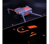 Kit di adesivi decorativi luminosi per DJI Air3s, impermeabile, accessorio fai da te per drone e controller DJI Air3s, pellicola protettiva antigraffio per accessori DJI Air3s (arancione)