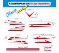 Kit di adesivi per carena scooter grafiche generiche per cupolino fianchetti ecc