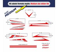 Kit di adesivi per carena scooter grafiche generiche per cupolino fianchetti ecc