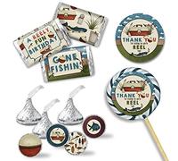 Kit di adesivi per feste di compleanno a tema pesca, 429 pezzi!! Include 60 etichette regalo rotonde da 5,1 cm, 45 mini involucri per barrette di caramelle e 324 adesivi rotondi per caramelle e